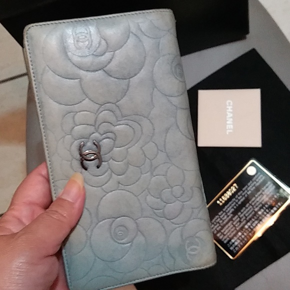 Chanel Handbags - Authentic Chanel Camelia wallet Lambskin Italy